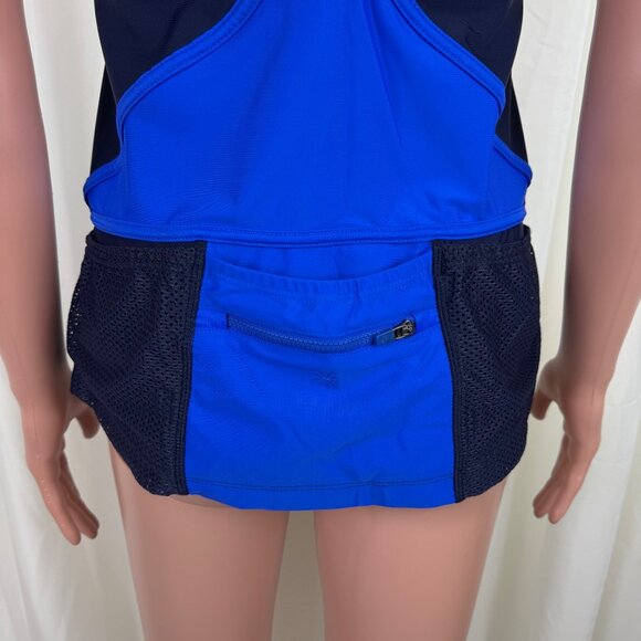 Athleta Colorblock Tri-ssential Tankini Tank Top Gym Workout Swim Run M - Picture 11 of 11